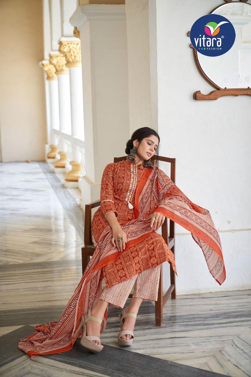 Vitara Fashion Violet Pure 60-60 Cambric Cotton Wholesale Readymade Salwar Suit Catalog — Wholesale Salwar Suits, MPA wholesale from Surat - Gallery Image 3