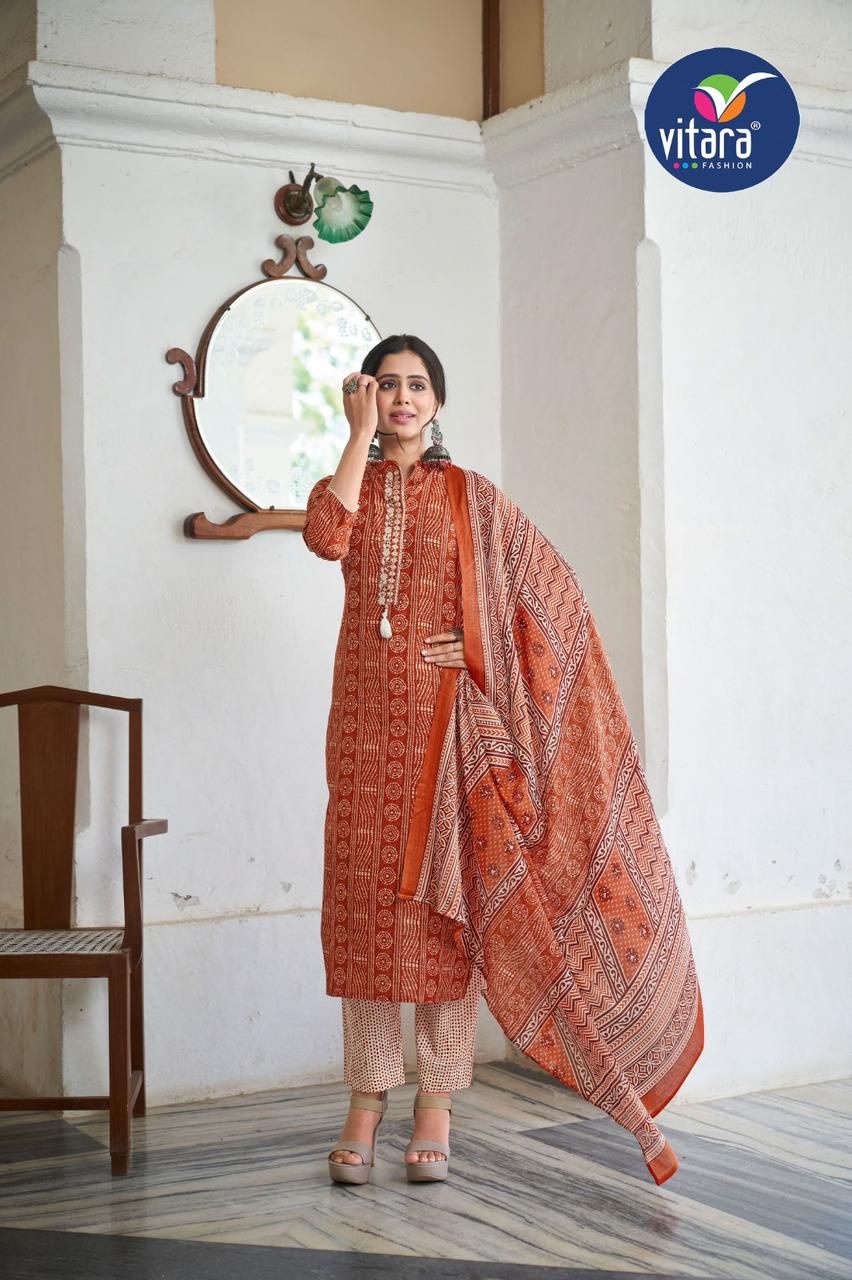 Vitara Fashion Violet Pure 60-60 Cambric Cotton Wholesale Readymade Salwar Suit Catalog — Wholesale Salwar Suits, MPA wholesale from Surat - Gallery Image 4