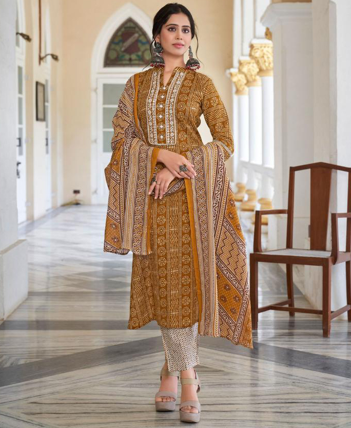 Vitara Fashion Violet Pure 60-60 Cambric Cotton Wholesale Readymade Salwar Suit Catalog — Wholesale Salwar Suits, MPA wholesale from Surat — view 1