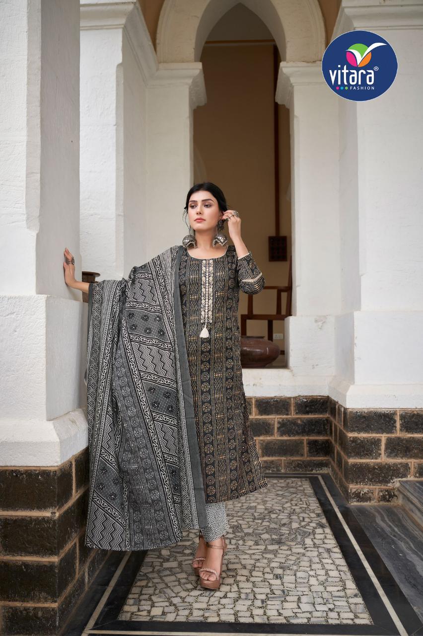 Vitara Fashion Violet Pure 60-60 Cambric Cotton Wholesale Readymade Salwar Suit Catalog — Wholesale Salwar Suits, MPA wholesale from Surat - Gallery Image 5