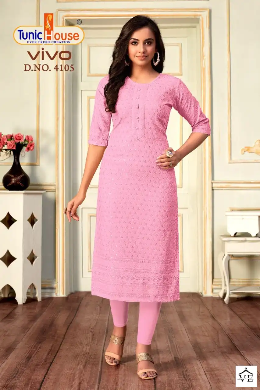 Tunic House Vivo Viscose Rayon Wholesale Kurti Catalog — Wholesale Kurtis, MPA wholesale from Surat - Gallery Image 10