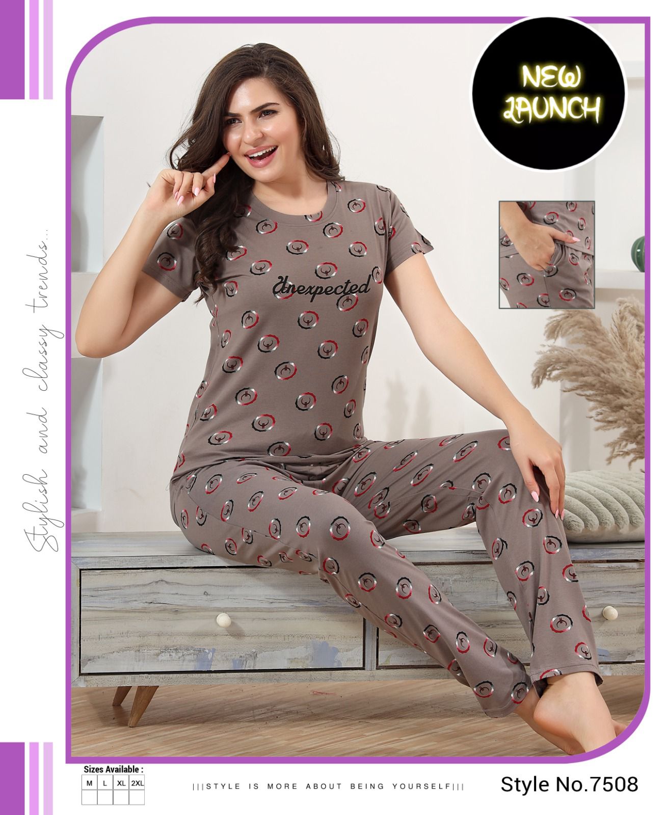 Vardan Ethnic Summer Special Vol 479  Hosiery Cotton Wholesale Night Wear T-Shirt With Pant Catalog — Wholesale, MPA wholesale from Surat — view 3