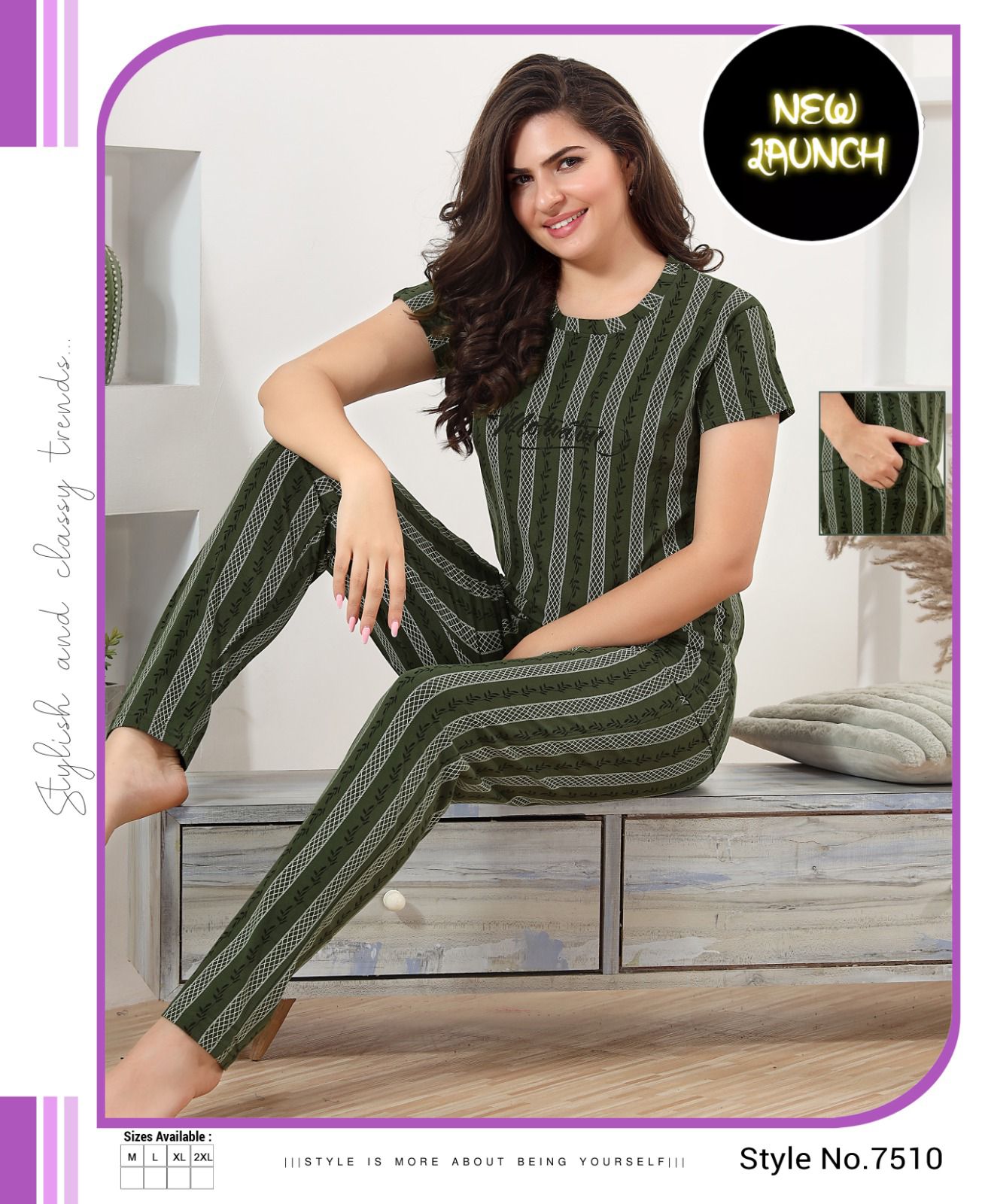 Vardan Ethnic Summer Special Vol 479  Hosiery Cotton Wholesale Night Wear T-Shirt With Pant Catalog — Wholesale, MPA wholesale from Surat — view 5