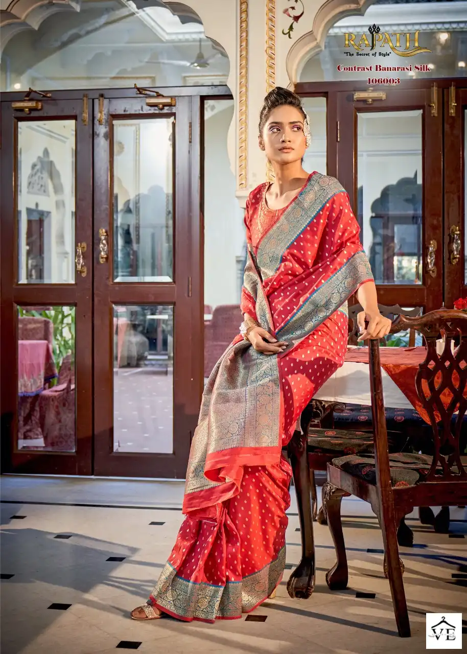 Rajpath Varsha Silk Rich Banarasi Silk Wholesale Saree Catalog — Wholesale Sarees, Varsha wholesale from Surat — view 3