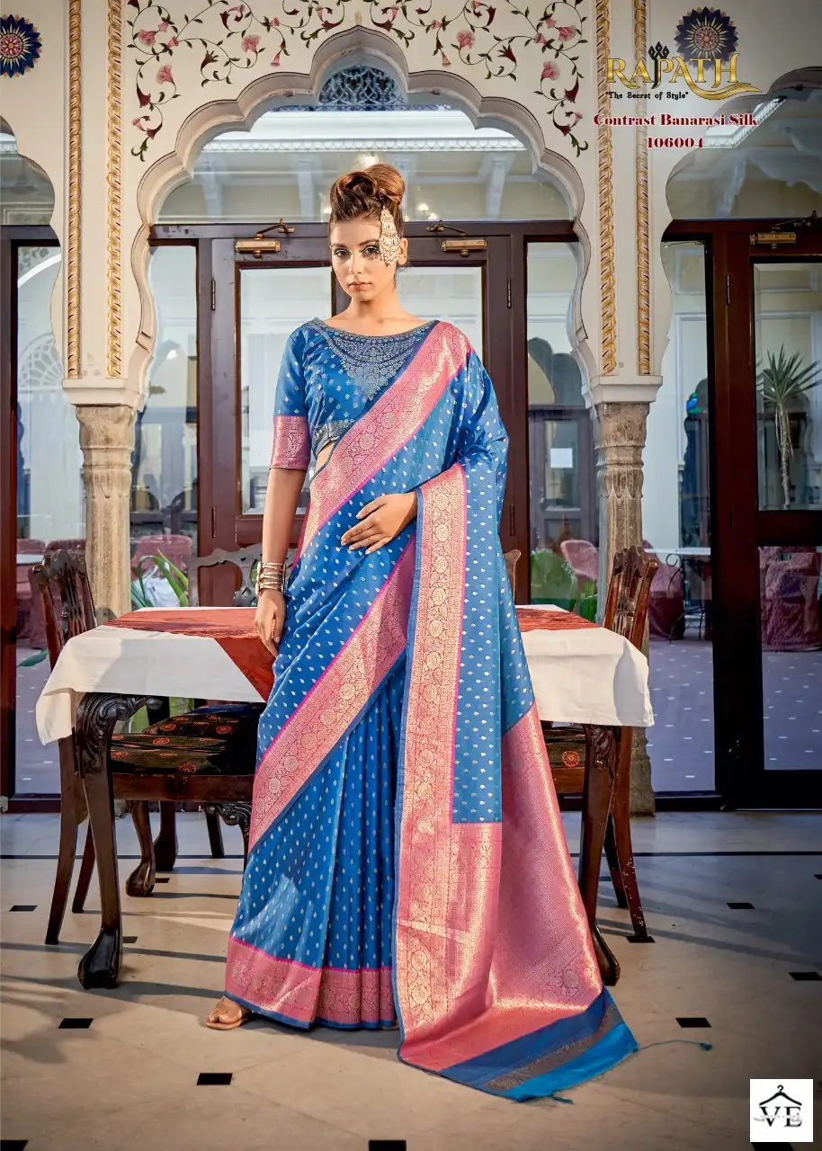Rajpath Varsha Silk Rich Banarasi Silk Wholesale Saree Catalog — Wholesale Sarees, Varsha wholesale from Surat — view 5
