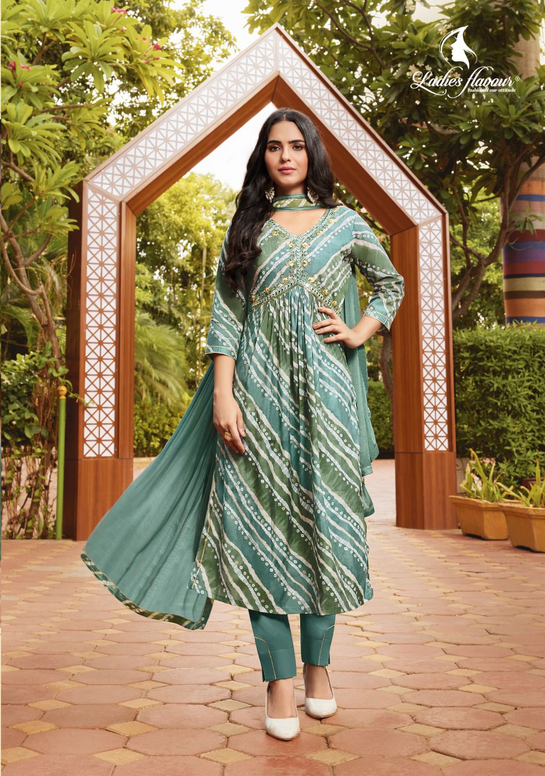 Ladies Flavour Vinee Modal Chanderi Print Wholesale Designer Readymade Salwar Suit Catalog — Wholesale Salwar Suits, MPA wholesale from Surat - Gallery Image 2