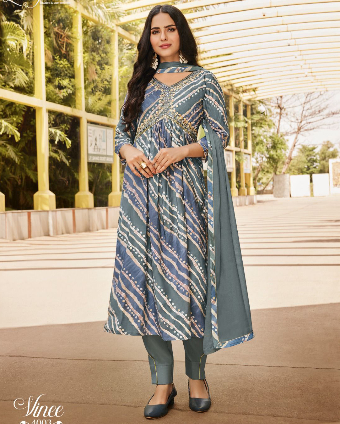 Ladies Flavour Vinee Modal Chanderi Print Wholesale Designer Readymade Salwar Suit Catalog — Wholesale Salwar Suits, MPA wholesale from Surat — view 1