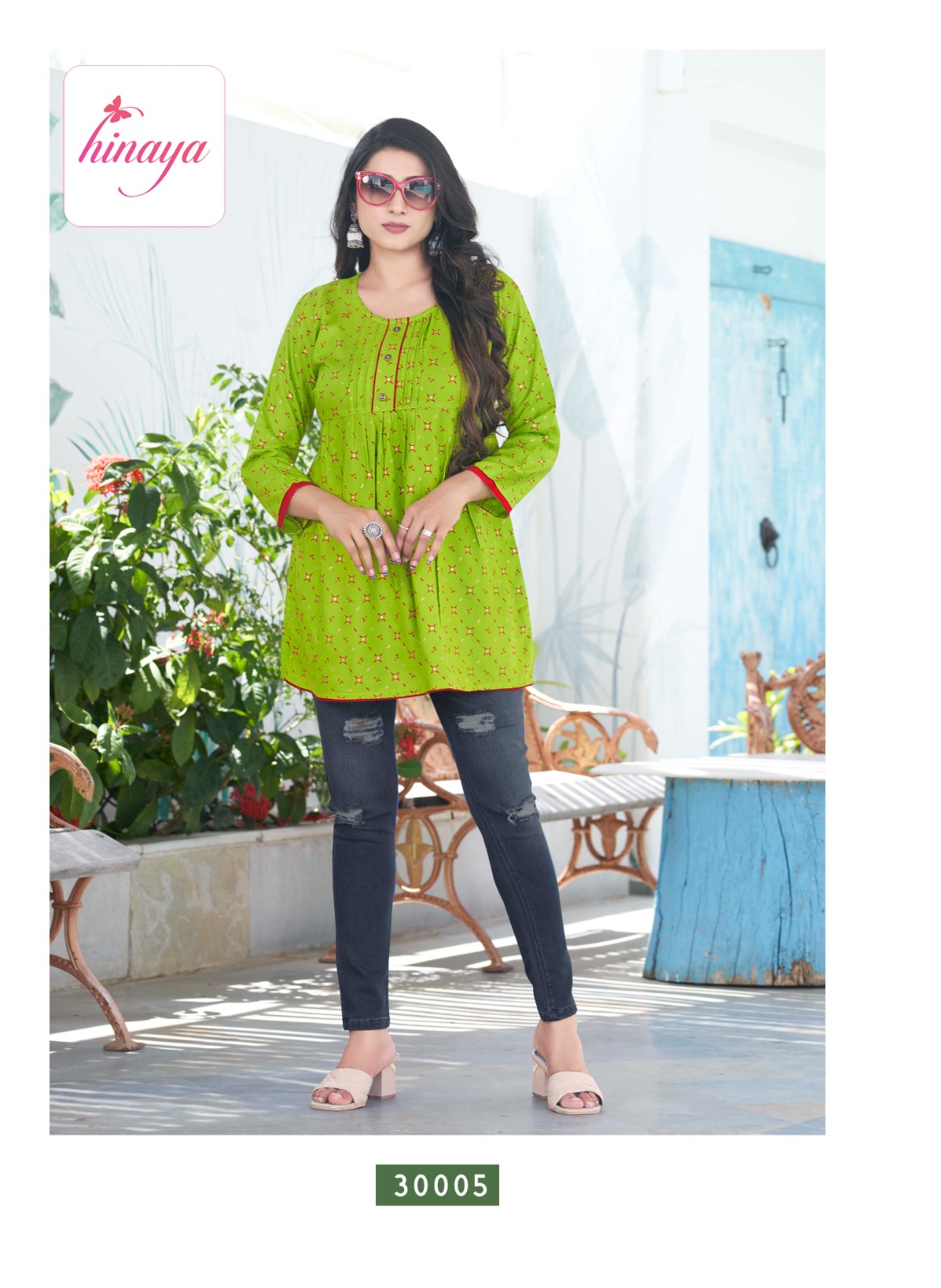 Hinaya Western 4 You Vol 30 Rayon Wholesale Kurtis Catalog — Wholesale Kurtis, MPA wholesale from Surat — view 4