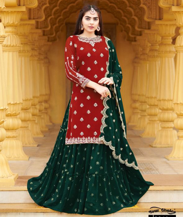 Your Choice Woup Georgette Wholesale Designer Salwar Suit Catalog — Wholesale Salwar Suits, MPA wholesale from Surat — view 1