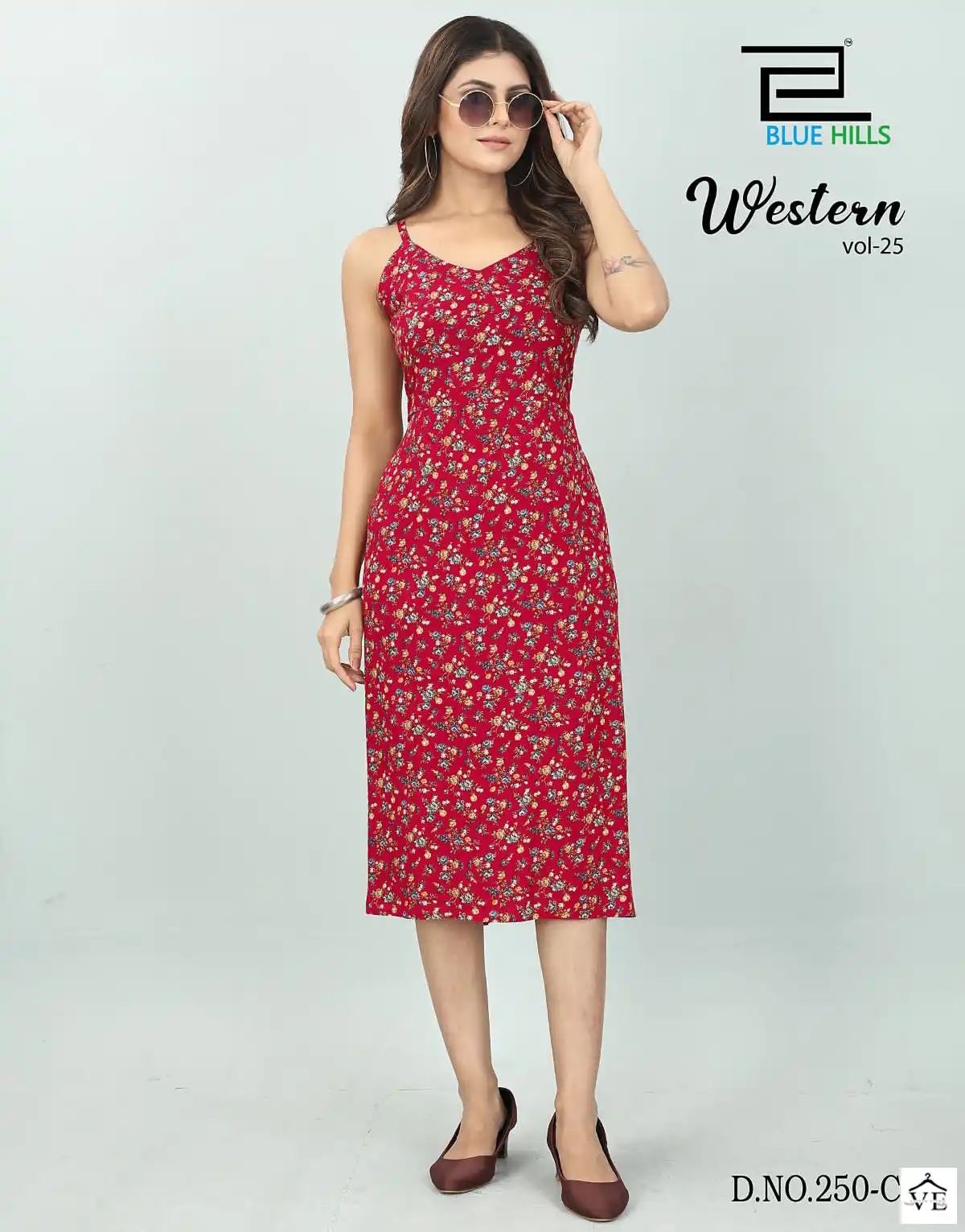 Blue Hills Western Vol 25 Rayon 14 Kg Wholesale Western Kurti Catalog — Wholesale Kurtis, MPA wholesale from Surat — view 1