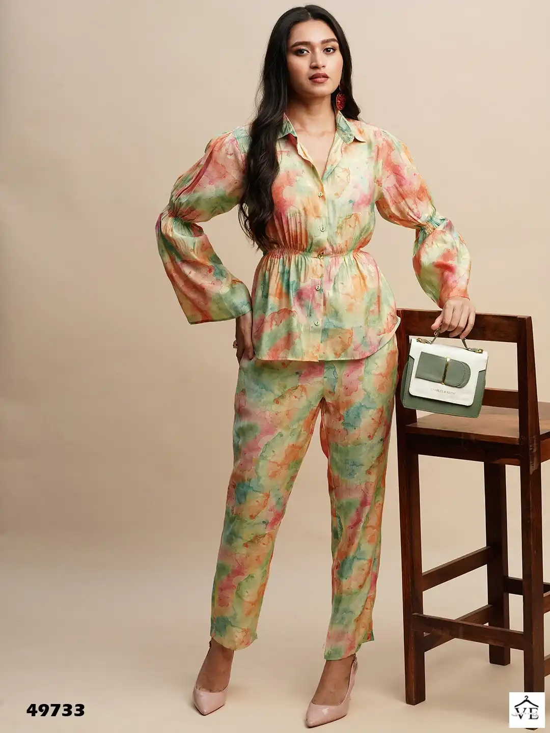 Mahotsav Shivani Vol 4 Poly Rayon Wholesale Co-Ord Set Catalog — Wholesale Kurtis, MPA wholesale from Surat — view 3