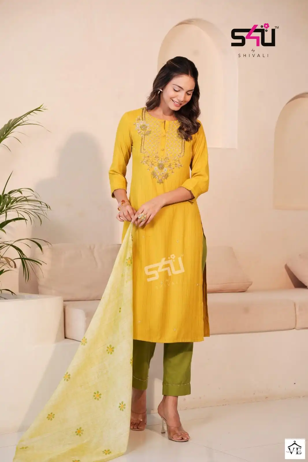S4U Womaniya Liquid Viscose Slub Wholesale Readymade Suits Catalog — Wholesale Salwar Suits, MPA wholesale from Surat - Gallery Image 4