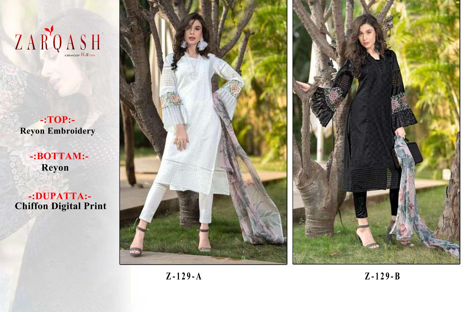 Zarqash Z 129 Cotton Wholesale Pakistani Readymade Salwar Suit Catalog — Wholesale Salwar Suits, MPA wholesale from Surat — view 7