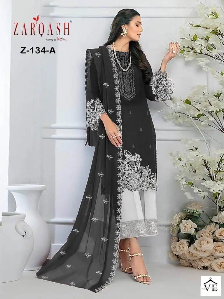 Zarqash Z 134 Georgette Wholesale Pakistani Readymade Salwar Suit Catalog — Wholesale Salwar Suits, MPA wholesale from Surat — view 2