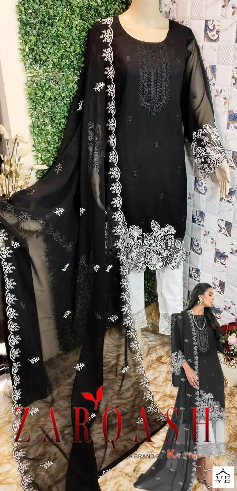 Zarqash Z 134 Georgette Wholesale Pakistani Readymade Salwar Suit Catalog — Wholesale Salwar Suits, MPA wholesale from Surat — view 3
