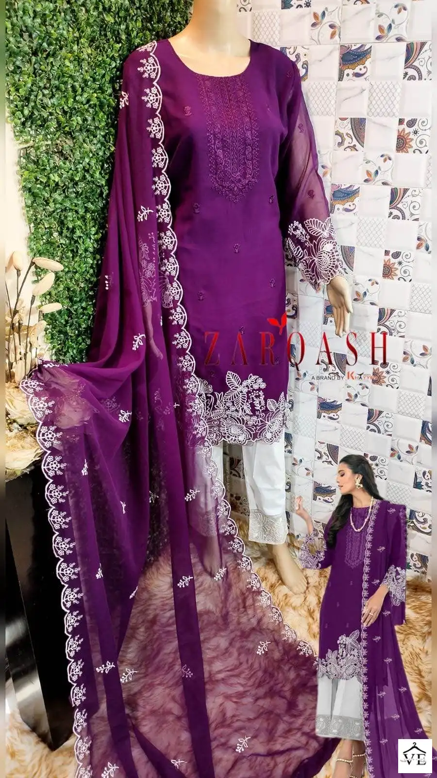 Zarqash Z 134 Georgette Wholesale Pakistani Readymade Salwar Suit Catalog — Wholesale Salwar Suits, MPA wholesale from Surat — view 6
