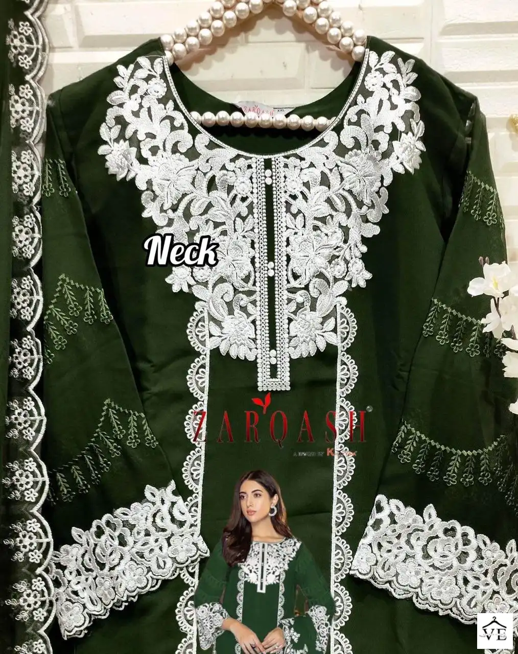 Zarqash Z-140 Georgette Wholesale Readymade Pakistani Suits Catalog — Wholesale Salwar Suits, MPA wholesale from Surat — view 3