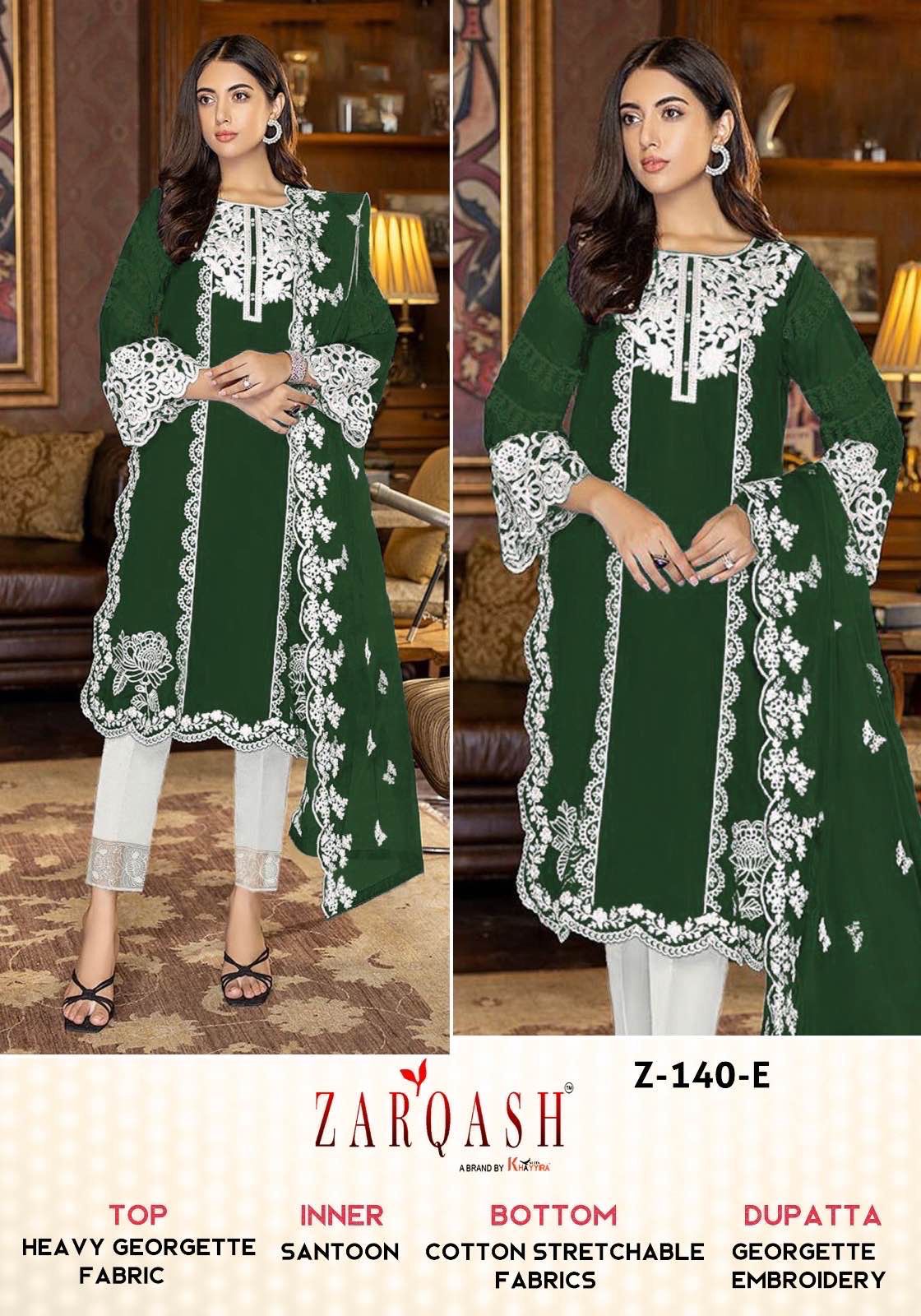 Zarqash Z 140 Georgette Wholesale Pakistani Readymade Salwar Suit Catalog — Wholesale Salwar Suits, MPA wholesale from Surat - Gallery Image 3
