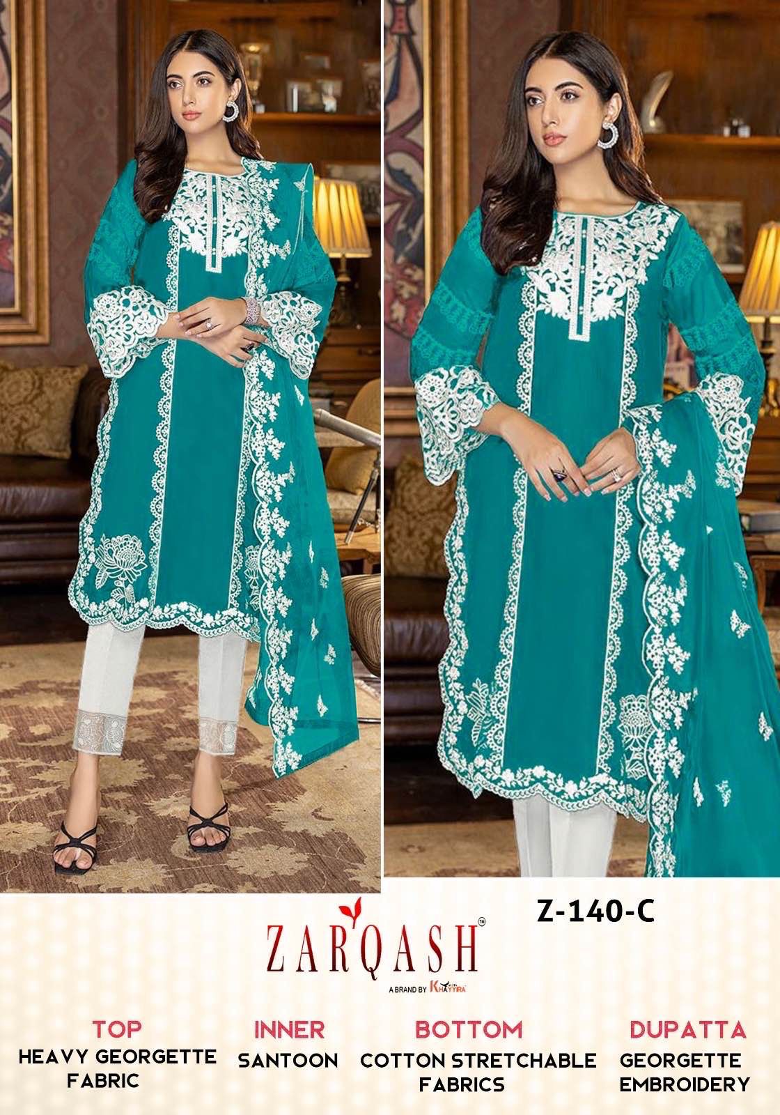 Zarqash Z 140 Georgette Wholesale Pakistani Readymade Salwar Suit Catalog — Wholesale Salwar Suits, MPA wholesale from Surat - Gallery Image 4