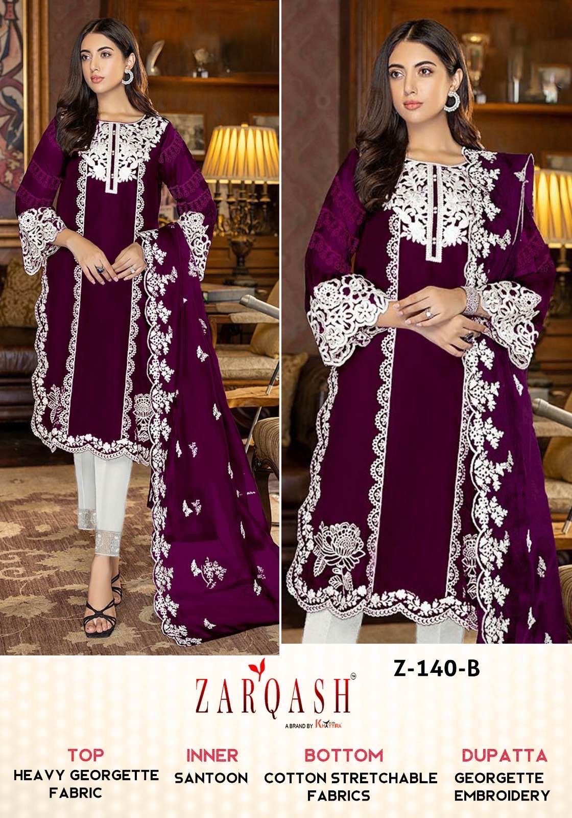 Zarqash Z 140 Georgette Wholesale Pakistani Readymade Salwar Suit Catalog — Wholesale Salwar Suits, MPA wholesale from Surat - Gallery Image 5