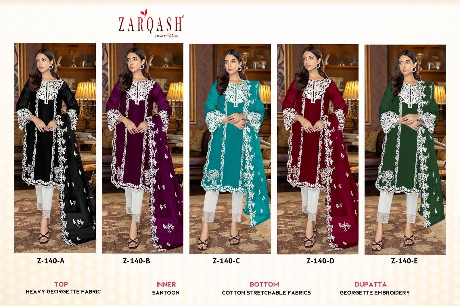 Zarqash Z 140 Georgette Wholesale Pakistani Readymade Salwar Suit Catalog — Wholesale Salwar Suits, MPA wholesale from Surat — view 6