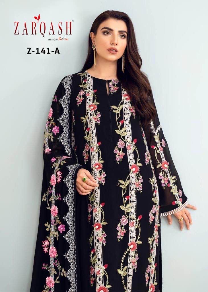 Zarqash Z 141 Georgette Wholesale Pakistani Readymade Salwar Suit Catalog — Wholesale Salwar Suits, MPA wholesale from Surat - Gallery Image 2