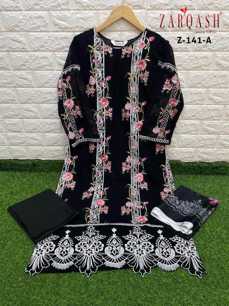 Zarqash Z 141 Georgette Wholesale Pakistani Readymade Salwar Suit Catalog — Wholesale Salwar Suits, MPA wholesale from Surat — view 3