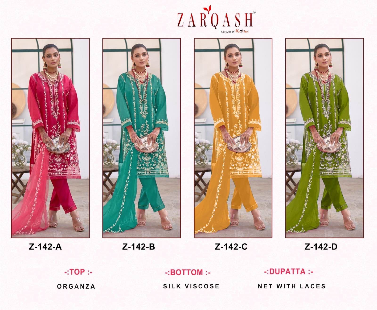 Zarqash Z 142 Georgette Wholesale Pakistani Readymade Salwar Suit Catalog — Wholesale Salwar Suits, MPA wholesale from Surat — view 9