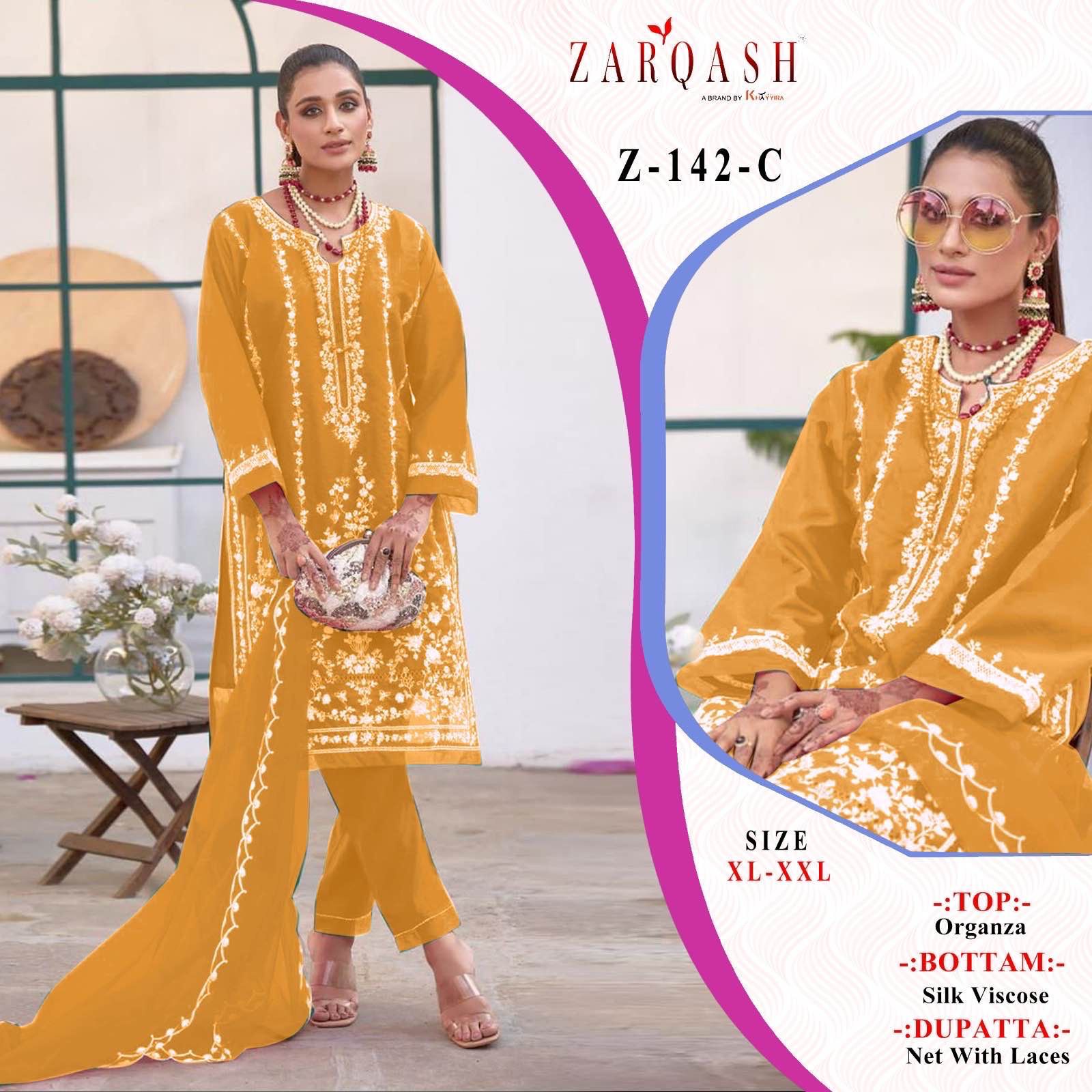 Zarqash Z 142 Georgette Wholesale Pakistani Readymade Salwar Suit Catalog — Wholesale Salwar Suits, MPA wholesale from Surat - Gallery Image 5