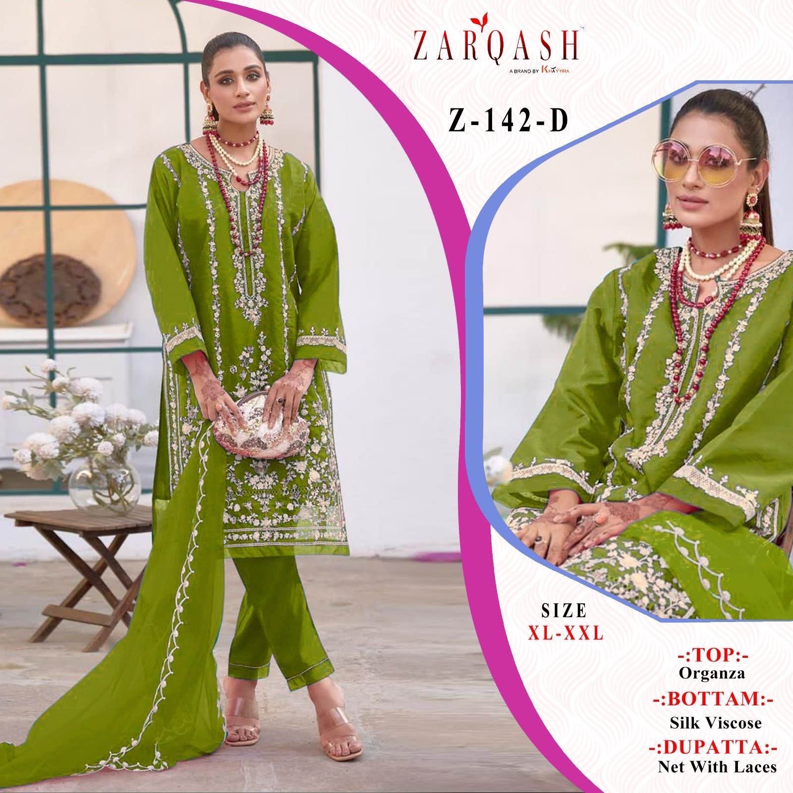 Zarqash Z 142 Georgette Wholesale Pakistani Readymade Salwar Suit Catalog — Wholesale Salwar Suits, MPA wholesale from Surat - Gallery Image 7