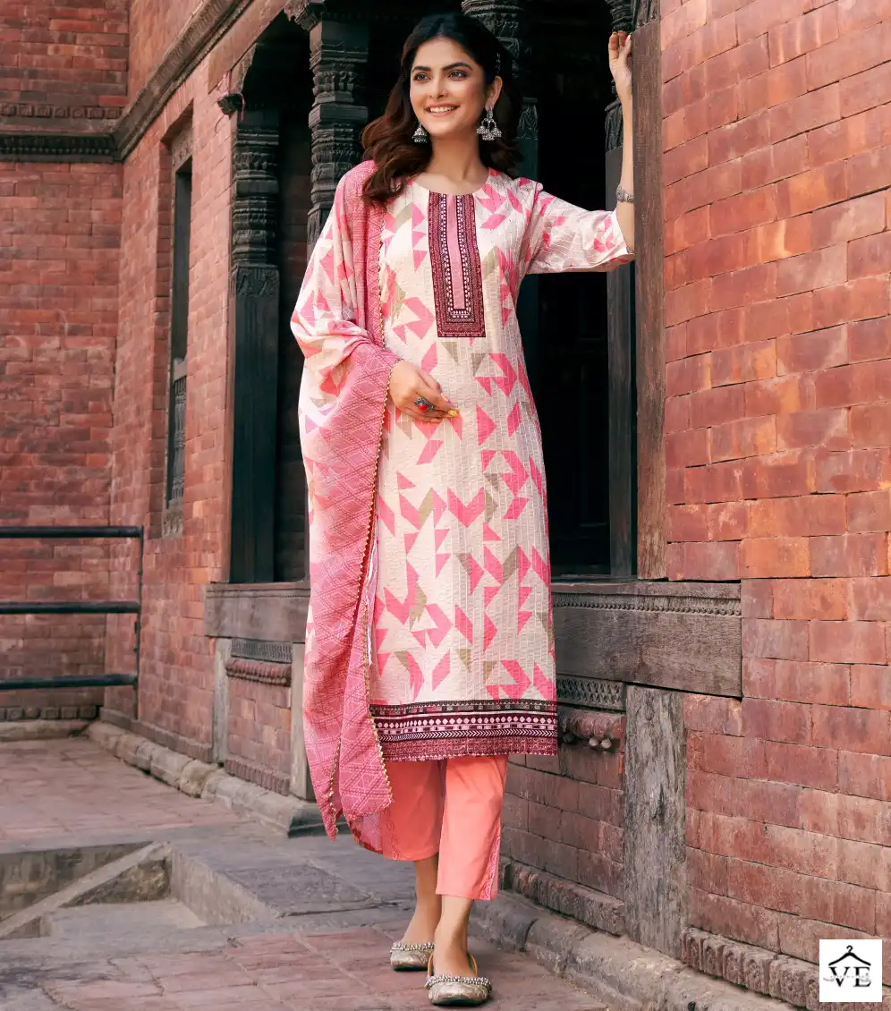 Wanna Zaheen Vol 3 Fancy Chanderi Wholesale Readymade Suits Catalog — Wholesale Salwar Suits, MPA wholesale from Surat — view 1