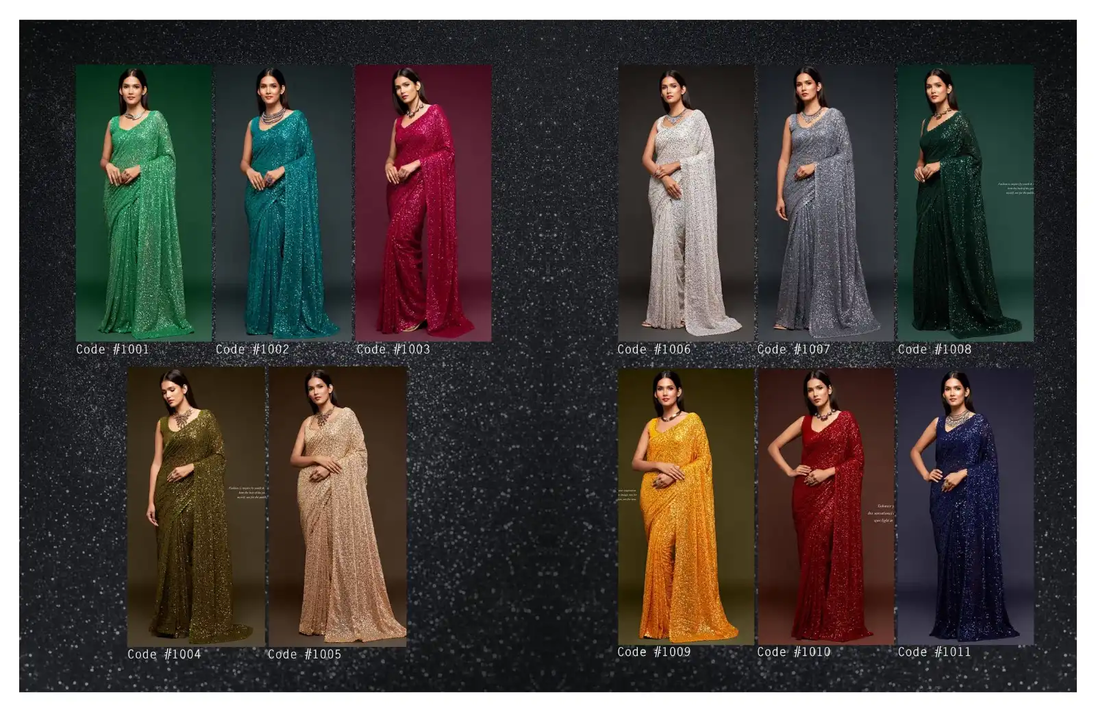 Zeel Ruby Sequined Georgette Wholesale Party Wear Saree Catalog — Wholesale Sarees, MPA wholesale from Surat — view 13