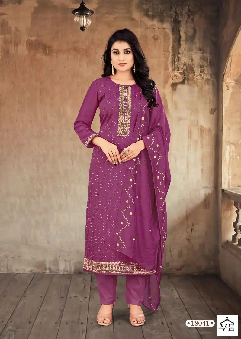 Panch Ratna Zareena Viscose Jacquard Wholesale Designer Salwar Suit Catalog — Wholesale Salwar Suits, MPA wholesale from Surat - Gallery Image 2