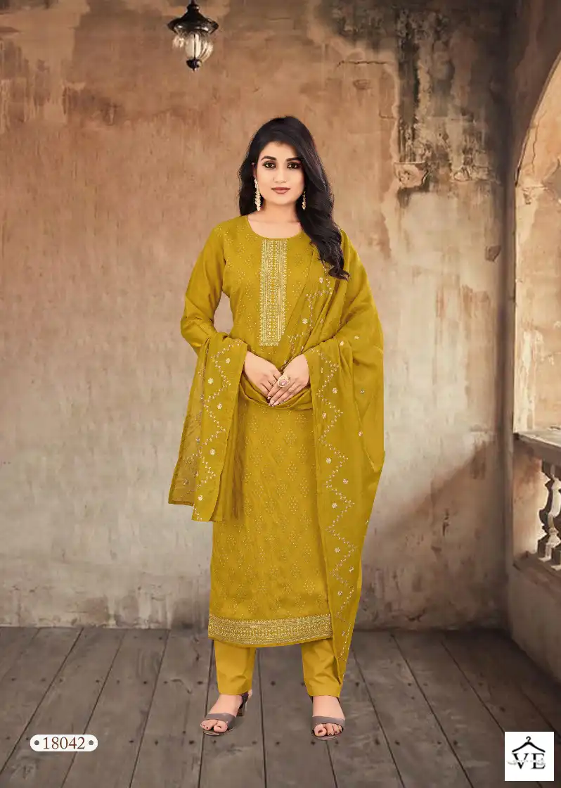 Panch Ratna Zareena Viscose Jacquard Wholesale Designer Salwar Suit Catalog — Wholesale Salwar Suits, MPA wholesale from Surat - Gallery Image 3