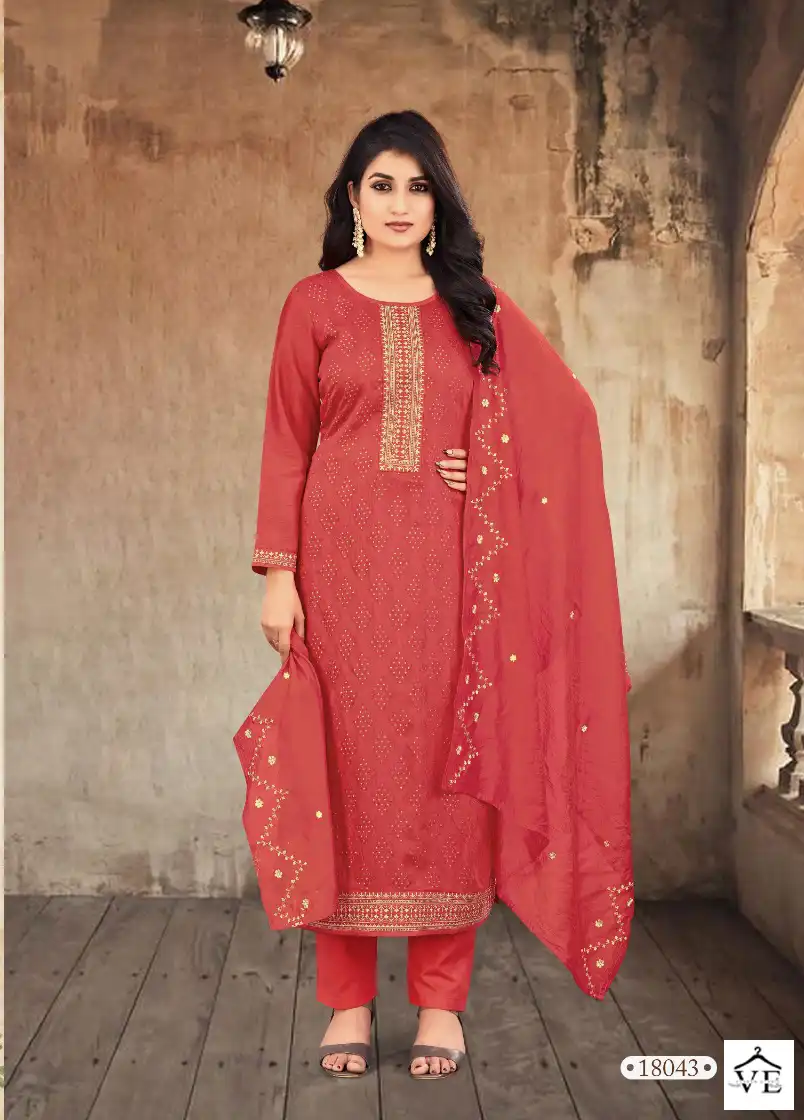 Panch Ratna Zareena Viscose Jacquard Wholesale Designer Salwar Suit Catalog — Wholesale Salwar Suits, MPA wholesale from Surat - Gallery Image 4