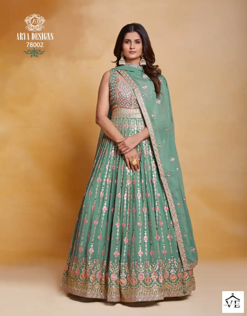 Arya Zoya Vol 4 Georgette Wholesale Designer Anarkali Stitched Suit Catalog — Wholesale Salwar Suits, MPA wholesale from Surat - Gallery Image 2