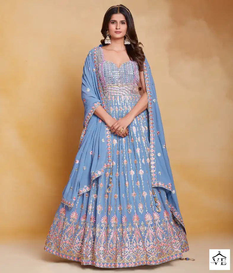 Arya Zoya Vol 4 Georgette Wholesale Designer Anarkali Stitched Suit Catalog — Wholesale Salwar Suits, MPA wholesale from Surat — view 1