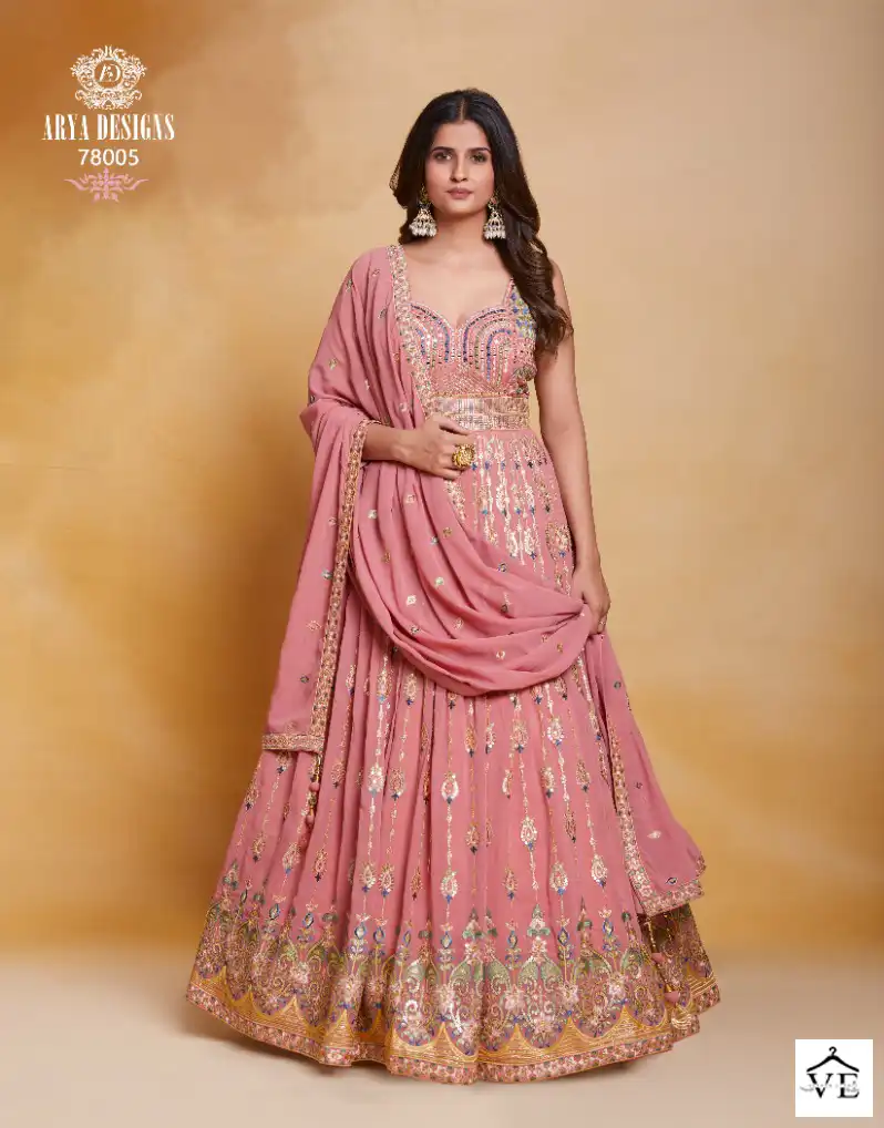 Arya Zoya Vol 4 Georgette Wholesale Designer Anarkali Stitched Suit Catalog — Wholesale Salwar Suits, MPA wholesale from Surat - Gallery Image 4