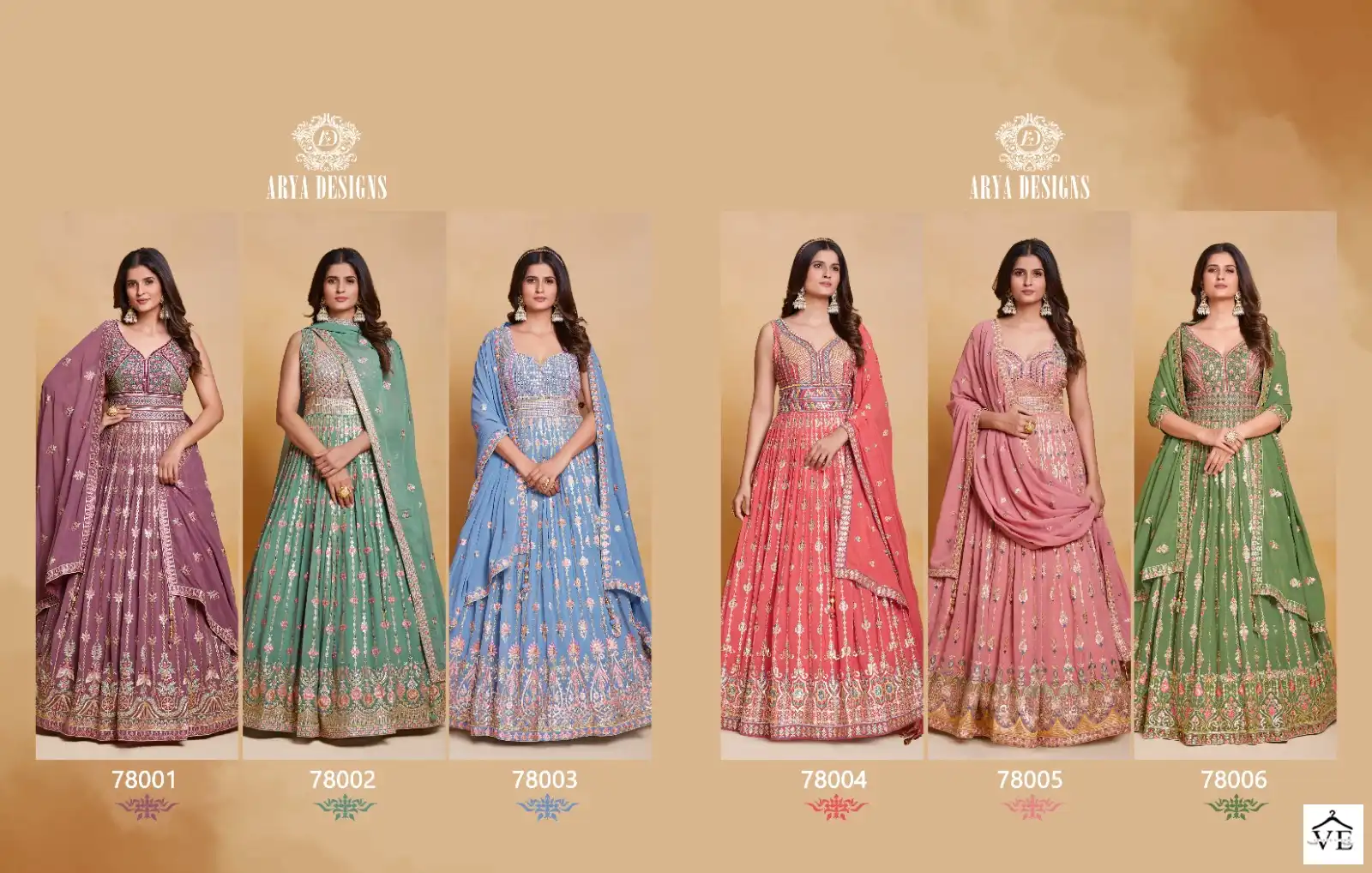 Arya Zoya Vol 4 Georgette Wholesale Designer Anarkali Stitched Suit Catalog — Wholesale Salwar Suits, MPA wholesale from Surat — view 7