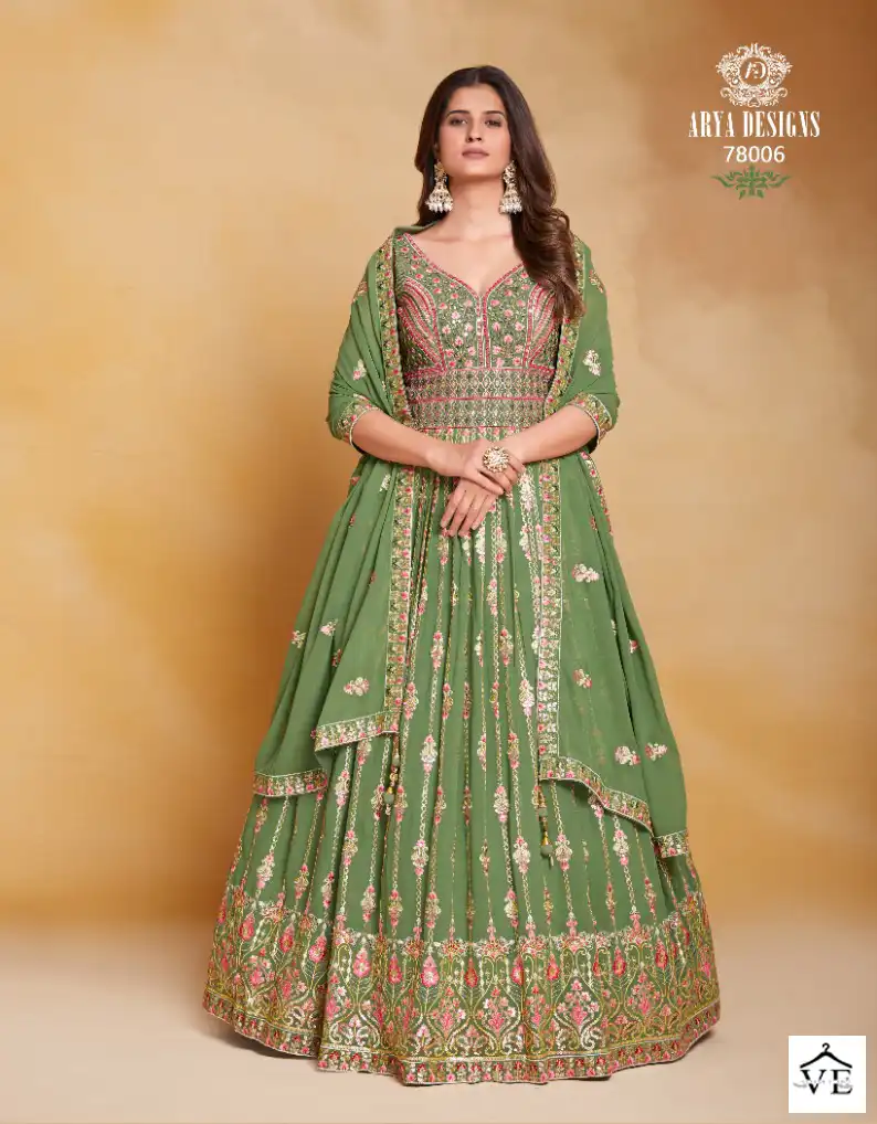 Arya Zoya Vol 4 Georgette Wholesale Designer Anarkali Stitched Suit Catalog — Wholesale Salwar Suits, MPA wholesale from Surat - Gallery Image 5