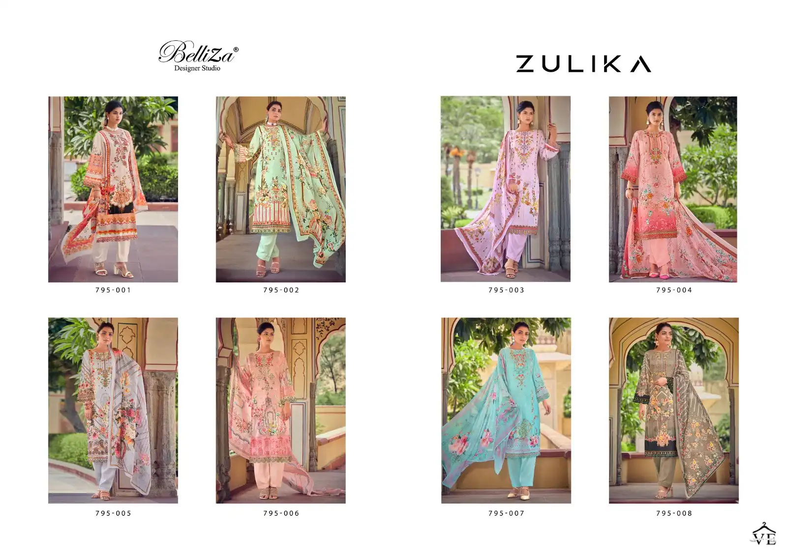Belliza Zulika 100% Pure Jam Cotton Wholesale Salwar Suit Catalog — Wholesale Salwar Suits, Belliza Designer wholesale from Surat — view 9
