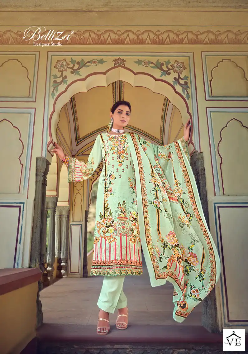 Belliza Zulika 100% Pure Jam Cotton Wholesale Salwar Suit Catalog — Wholesale Salwar Suits, Belliza Designer wholesale from Surat - Gallery Image 3