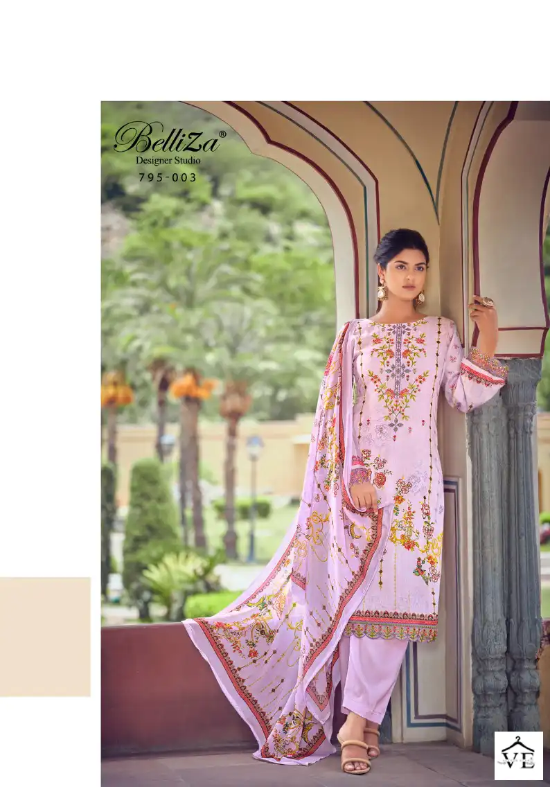 Belliza Zulika 100% Pure Jam Cotton Wholesale Salwar Suit Catalog — Wholesale Salwar Suits, Belliza Designer wholesale from Surat - Gallery Image 4