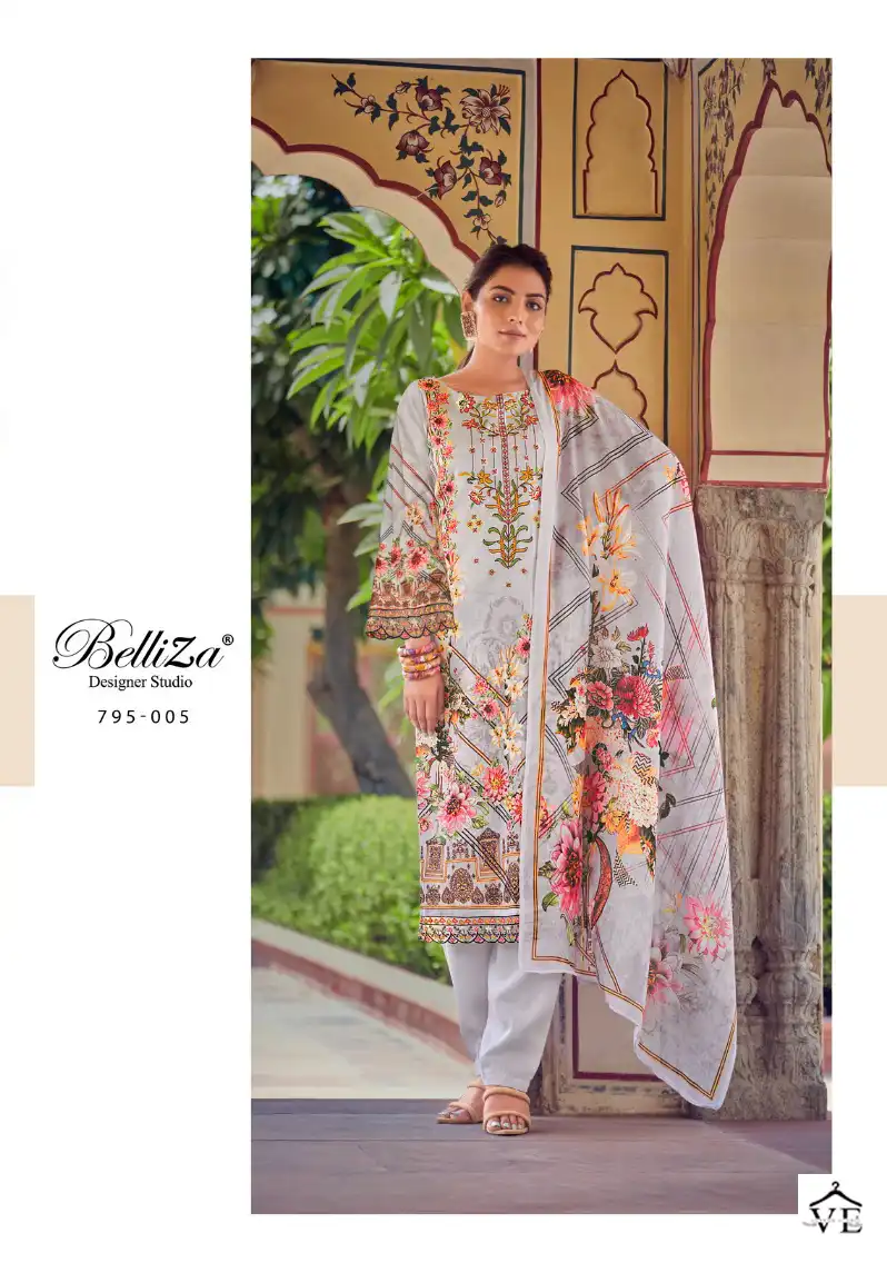 Belliza Zulika 100% Pure Jam Cotton Wholesale Salwar Suit Catalog — Wholesale Salwar Suits, Belliza Designer wholesale from Surat - Gallery Image 7