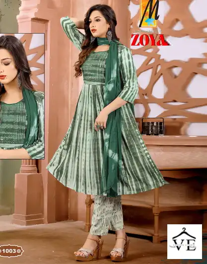Master Zoya Rayon Wholesale Readymade Suits Catalog — Wholesale Salwar Suits, MPA wholesale from Surat — view 1