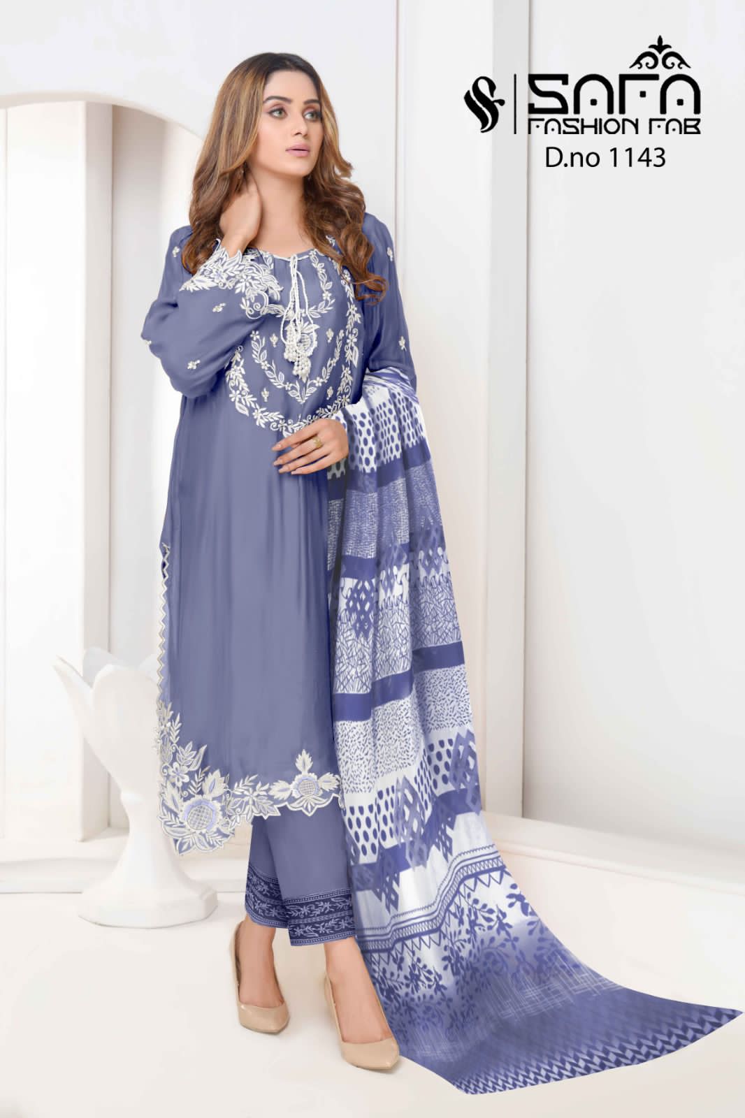 Safa Fashion 1143 Heavy Georgette Wholesale Readymade Suits Catalog — Wholesale Salwar Suits, MPA wholesale from Surat - Gallery Image 2