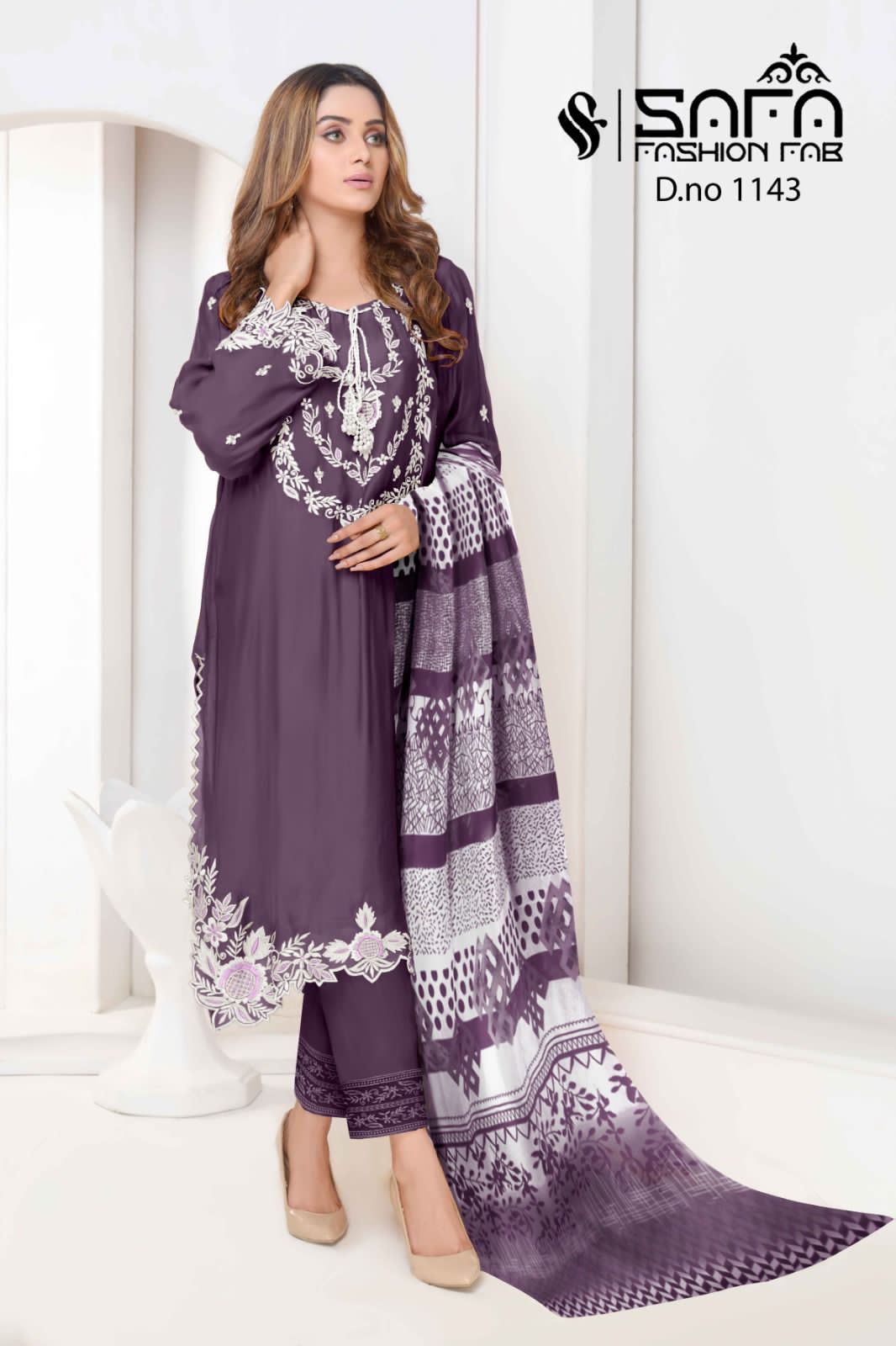 Safa Fashion 1143 Heavy Georgette Wholesale Readymade Suits Catalog — Wholesale Salwar Suits, MPA wholesale from Surat — view 3