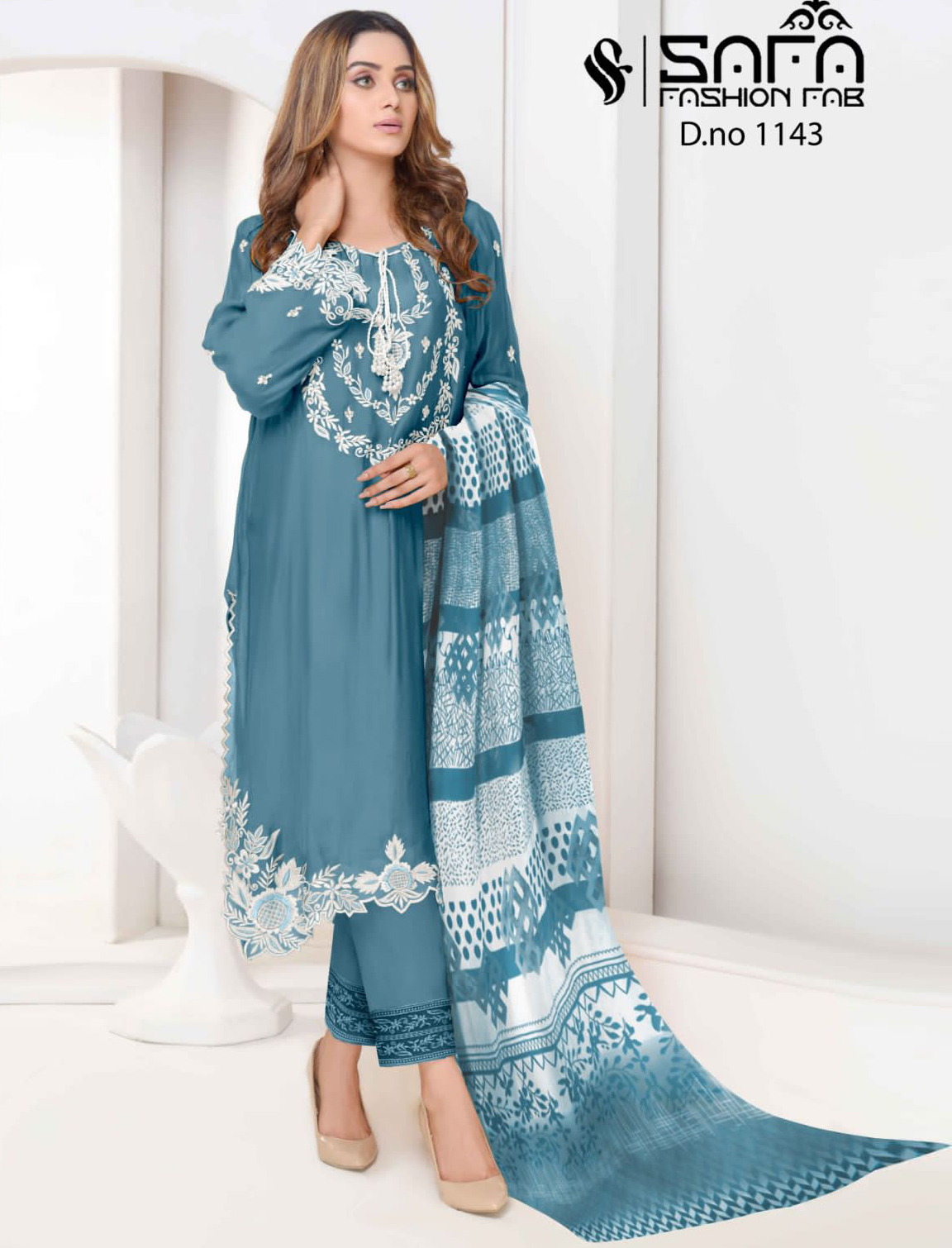 Safa Fashion 1143 Heavy Georgette Wholesale Readymade Suits Catalog — Wholesale Salwar Suits, MPA wholesale from Surat — view 1