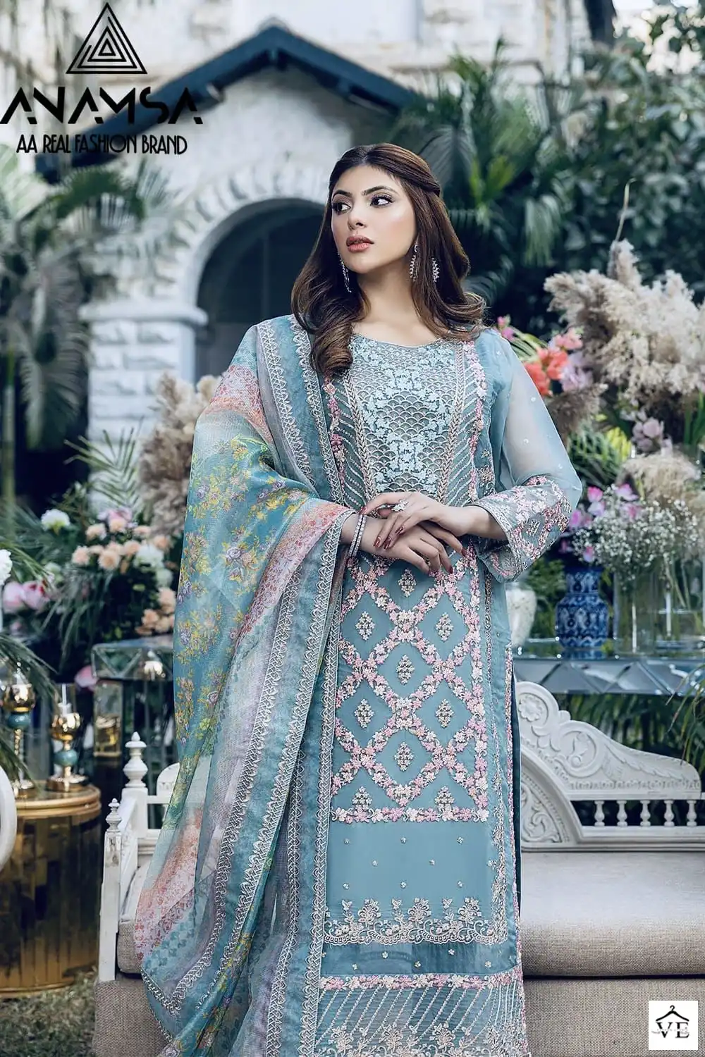 Anamsa 226 Heavy Pure Georgette Wholesale Pakistani Suit — Wholesale Salwar Suits, MPA wholesale from Surat — view 2