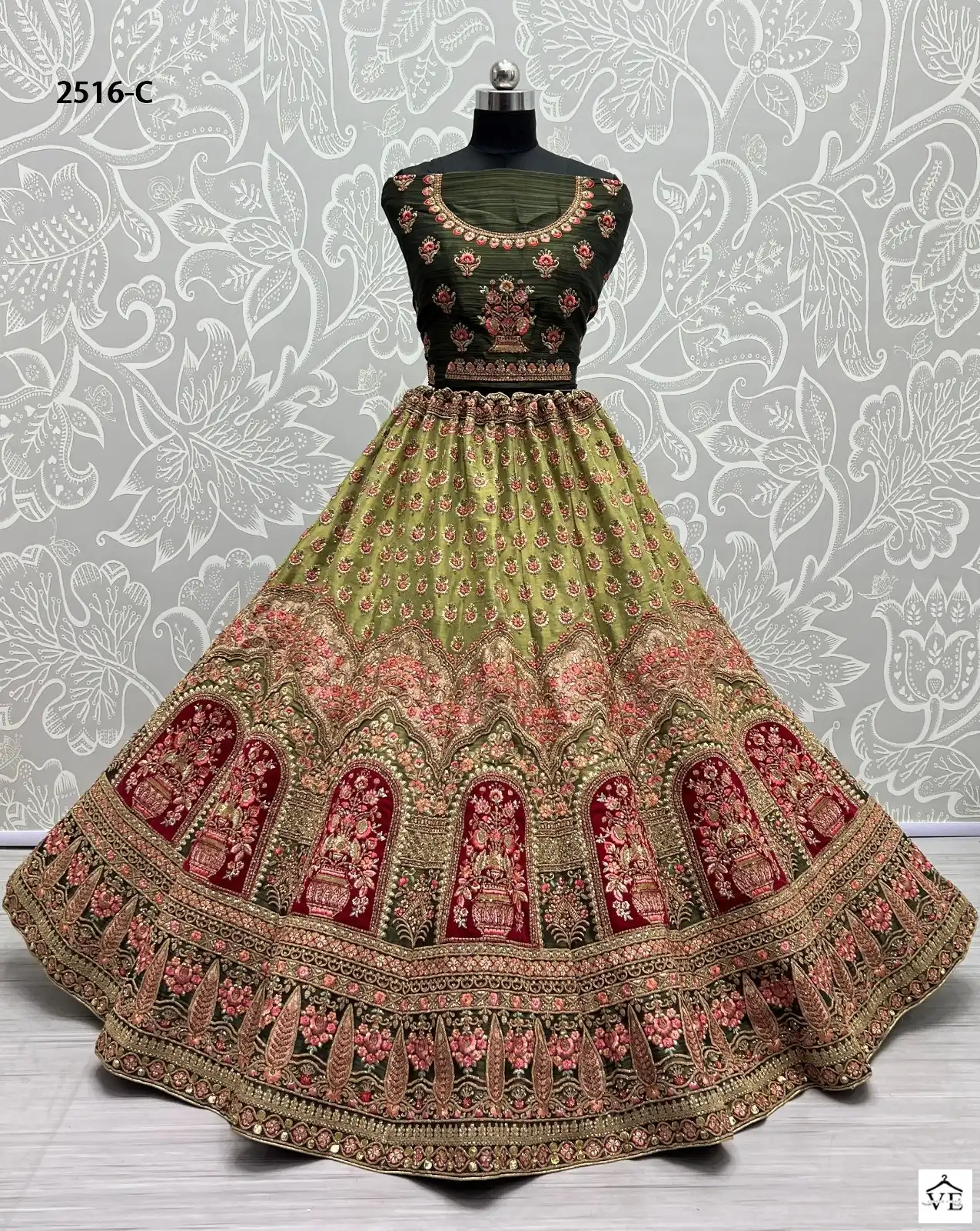 Anjani Art 2516 Bridal Net Wholesale Bridal Lehenga Catalog — Wholesale Lehenga, MPA wholesale from Surat — view 12